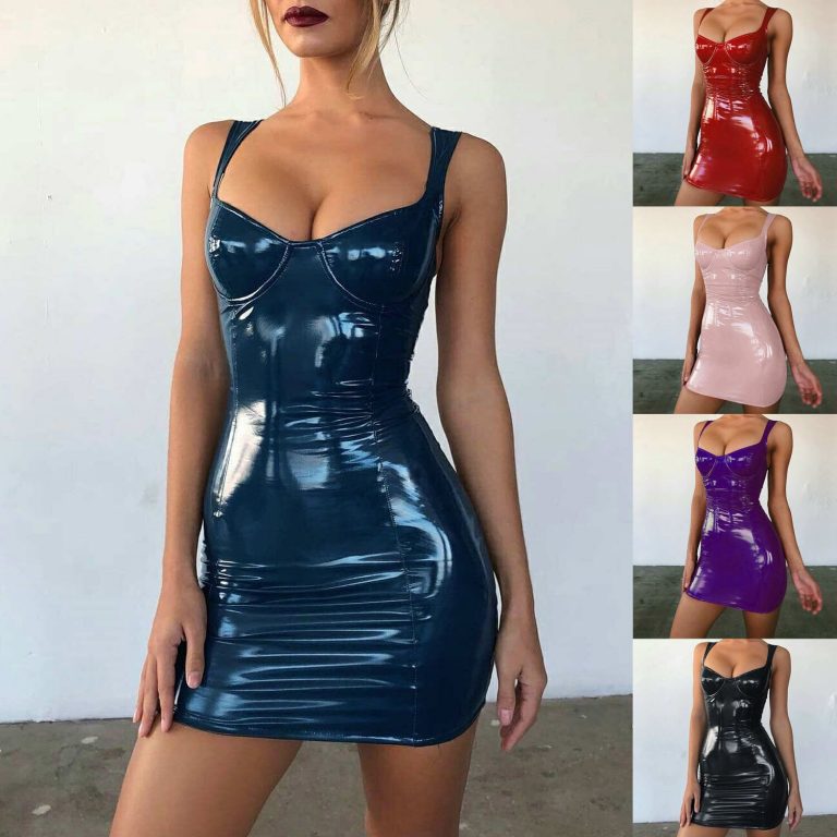 2019 Sexy Vestido De Fiesta Del Club Corta Vestido Negro Mojad